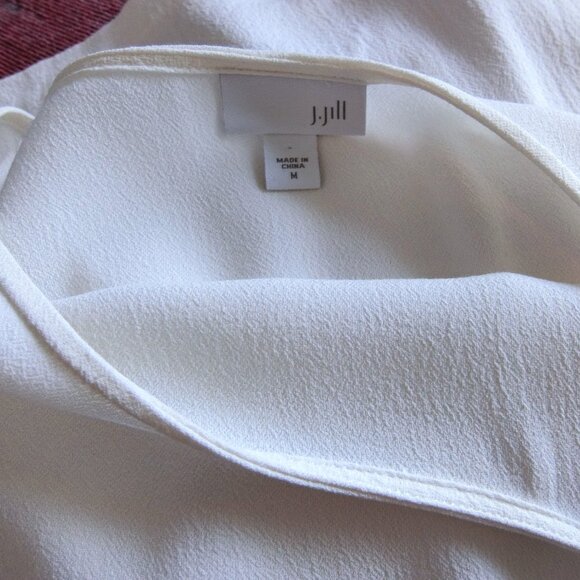 J.Jill White Rayon Long Sleeve Tunic Dress (Size M) - Picture 4 of 5